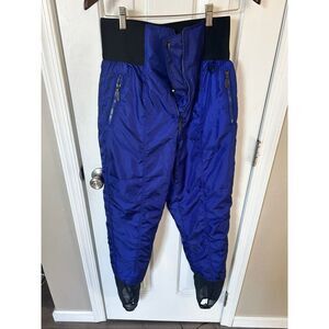 Tyrolia skiwear ski pants snowboarding vintage like blue/purple pants size 12 wo